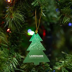 ZH1939 Acrylic Tree Ornament With Full Color Custom Imprint